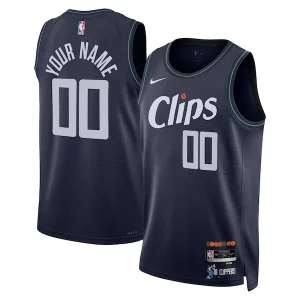 Bonito LA Clippers Nike Unisex 2023/24 Custom Swingman Jersey Navy City Edition  para los verdaderos seguidores