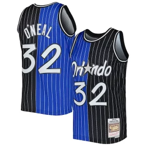 Original Robusto Shaquille O'Neal Orlando Magic Hardwood Classics 1994/95 Split Swingman Jersey Blue/Black  para los verdaderos seguidores