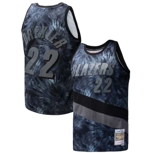 Moderno Maravilloso Fantástico Clyde Drexler Portland Trail Blazers Hardwood Classics 1991/92 Tie Dye Swingman Jersey Black  para los verdaderos seguidores