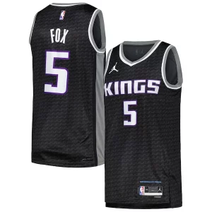 Estupendo De'Aaron Fox Sacramento Kings Jordan Brand Swingman Player Jersey Statement Edition Black  para los verdaderos seguidores