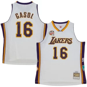 Fácil de llevar Bonito Pau Gasol Los Angeles Lakers Unisex Hall of Fame Class of 2023 Throwback Swingman Jersey White  para los verdaderos seguidores