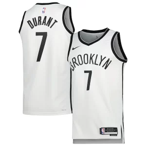 Estupendo Kevin Durant Brooklyn Nets Nike Unisex Swingman Jersey Association Edition White/Black  para los verdaderos seguidores