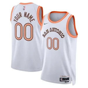 Ideal San Antonio Spurs Nike Unisex 2023/24 Custom Swingman Jersey White City Edition  para los verdaderos seguidores