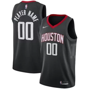 Delicioso Atractivo Original Houston Rockets Nike Swingman Custom Jersey Black Statement Edition  para los verdaderos seguidores