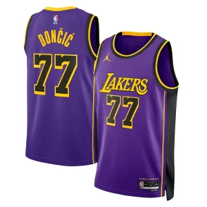 Fácil de llevar Duradero Luka Dončić Los Angeles Lakers Jordan Brand Statement Edition Swingman Jersey Purple  para los verdaderos seguidores