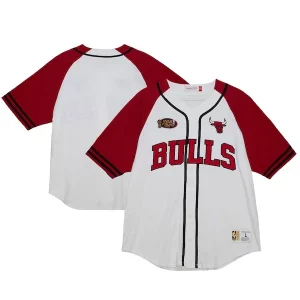 Bonito Chicago Bulls Practice Day Baseball Jersey White  para los verdaderos seguidores
