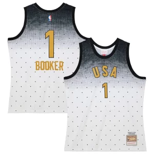 Fantástico Devin Booker Team USA 2016 Hardwood Classics Rising Stars Swingman Jersey White  para los verdaderos seguidores