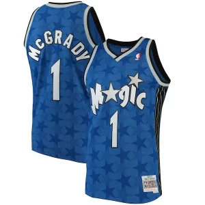 Resistente Tracy McGrady Orlando Magic Hardwood Classics Swingman Jersey Blue  para los verdaderos seguidores