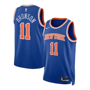 Perfecto Lujoso Hermoso Jalen Brunson New York Knicks Nike Unisex Swingman Jersey Icon Edition Blue  para los verdaderos seguidores