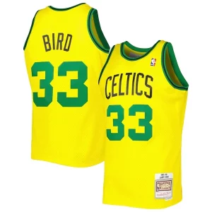 Bonito Larry Bird Boston Celtics 1985 86 Hardwood Classics Reload 3.0 Swingman Jersey Gold  para los verdaderos seguidores