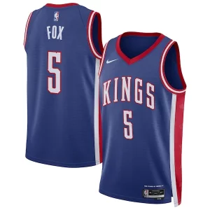 Resistente De'Aaron Fox Sacramento Kings Nike Unisex 2024/25 Swingman Player Jersey City Edition Blue  para los verdaderos seguidores