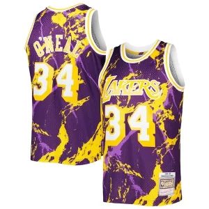 Resistente Atractivo Robusto Shaquille O'Neal Los Angeles Lakers 1996/97 Hardwood Classics Marble Swingman Jersey Purple  para los verdaderos seguidores