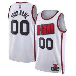 Delicioso Houston Rockets Nike Unisex 2024/25 Custom Swingman Jersey City Edition White  para los verdaderos seguidores
