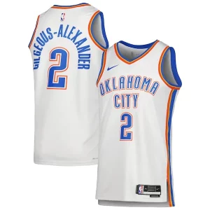 Encantador Duradero Shai Gilgeous Alexander Oklahoma City Thunder Nike Unisex Swingman Jersey Association Edition White/Blue  para los verdaderos seguidores