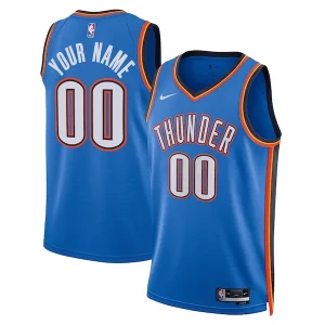 Perfecto Oklahoma City Thunder Nike Unisex Swingman Custom Jersey Blue Icon Edition  para los verdaderos seguidores
