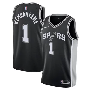 Elegante Hermoso Victor Wembanyama San Antonio Spurs Nike Youth 2023 NBA Draft First Round Pick Swingman Jersey Icon Edition Black  para los verdaderos seguidores